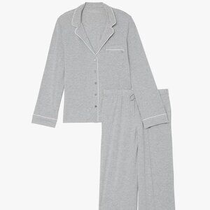 Victoria's Secret Modal Soft Long Pajama Set -Grey - Women's Size M - 26985914